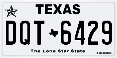 TX license plate DQT6429