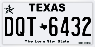 TX license plate DQT6432