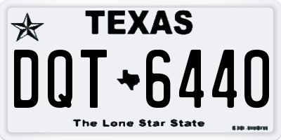 TX license plate DQT6440