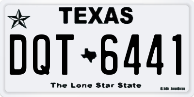 TX license plate DQT6441