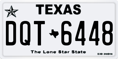 TX license plate DQT6448