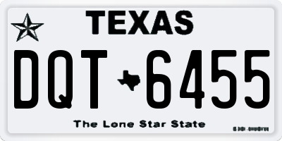TX license plate DQT6455