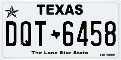 TX license plate DQT6458