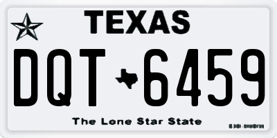 TX license plate DQT6459