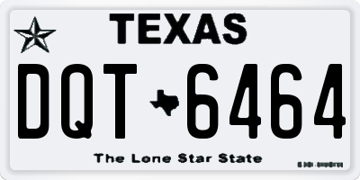 TX license plate DQT6464