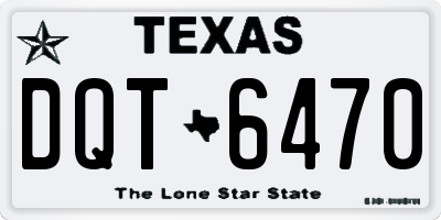 TX license plate DQT6470