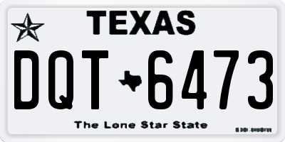 TX license plate DQT6473