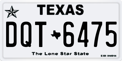 TX license plate DQT6475