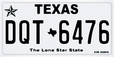 TX license plate DQT6476