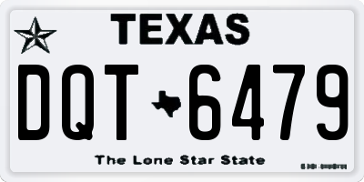 TX license plate DQT6479