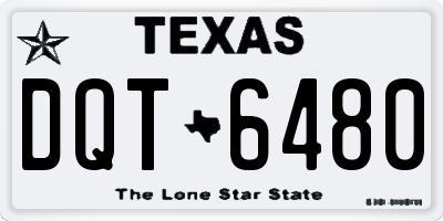 TX license plate DQT6480