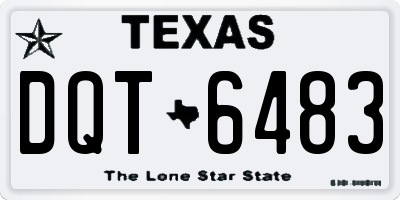 TX license plate DQT6483