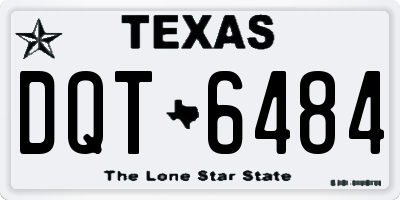 TX license plate DQT6484