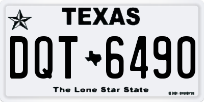 TX license plate DQT6490