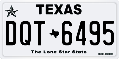 TX license plate DQT6495
