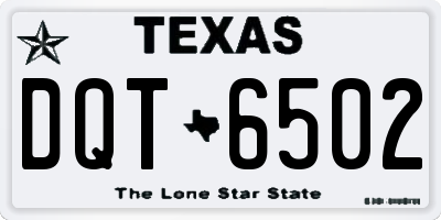 TX license plate DQT6502