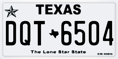 TX license plate DQT6504