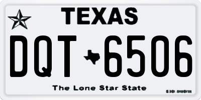 TX license plate DQT6506