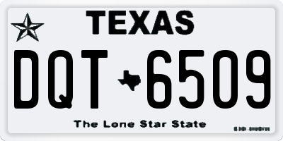 TX license plate DQT6509