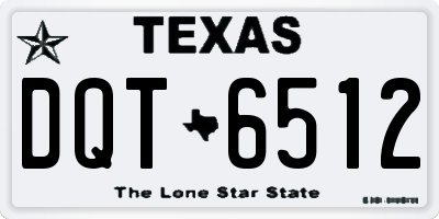 TX license plate DQT6512