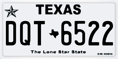 TX license plate DQT6522