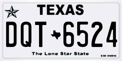 TX license plate DQT6524