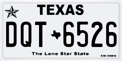 TX license plate DQT6526