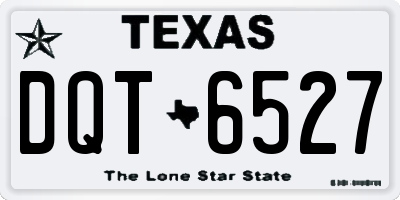 TX license plate DQT6527