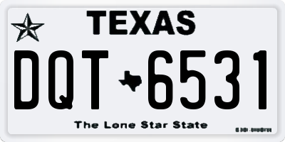 TX license plate DQT6531