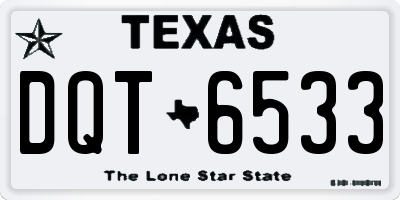 TX license plate DQT6533