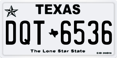 TX license plate DQT6536