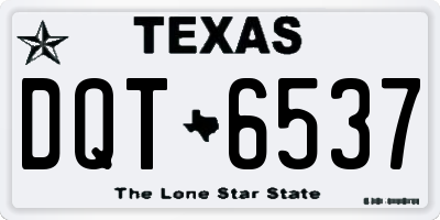 TX license plate DQT6537
