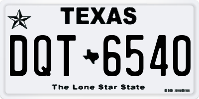 TX license plate DQT6540
