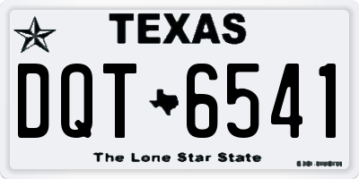 TX license plate DQT6541