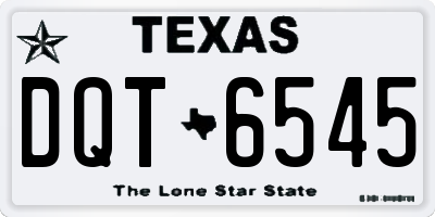 TX license plate DQT6545