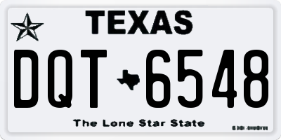 TX license plate DQT6548