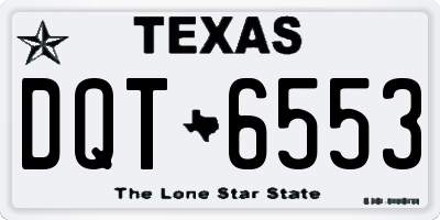 TX license plate DQT6553