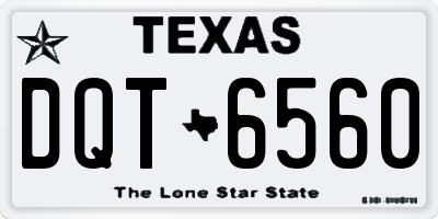 TX license plate DQT6560