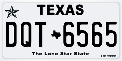 TX license plate DQT6565