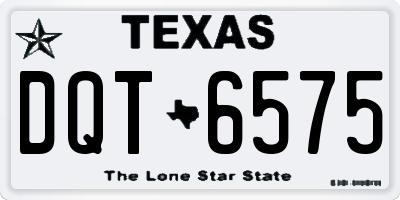 TX license plate DQT6575