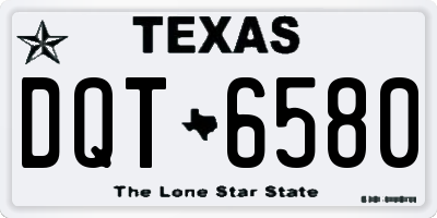 TX license plate DQT6580