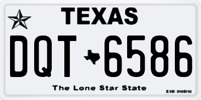 TX license plate DQT6586