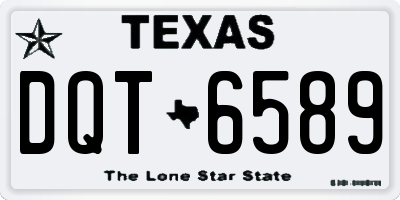 TX license plate DQT6589