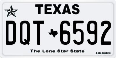 TX license plate DQT6592