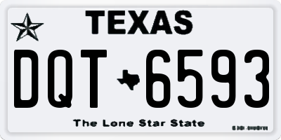 TX license plate DQT6593