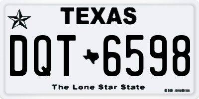 TX license plate DQT6598