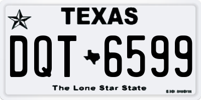 TX license plate DQT6599
