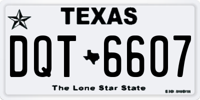 TX license plate DQT6607