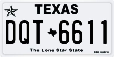 TX license plate DQT6611