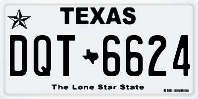 TX license plate DQT6624